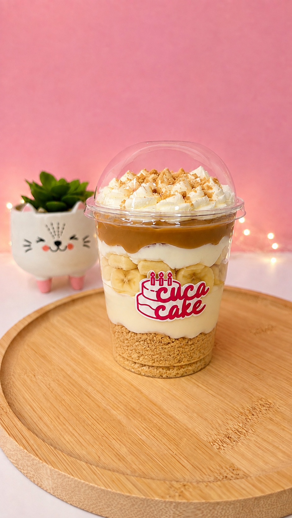 Copo da felicidade de banoffee