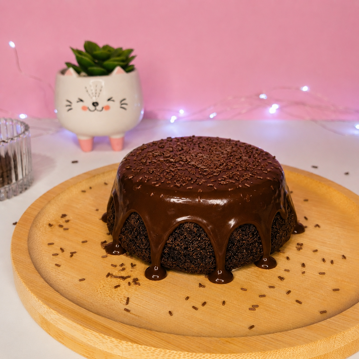 Mini bolo vulcão de chocolate